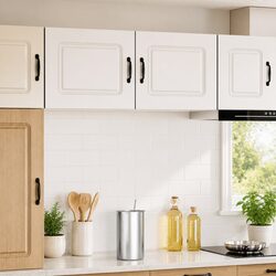 Practical Storage Solution: White Kitchen Cabinet
