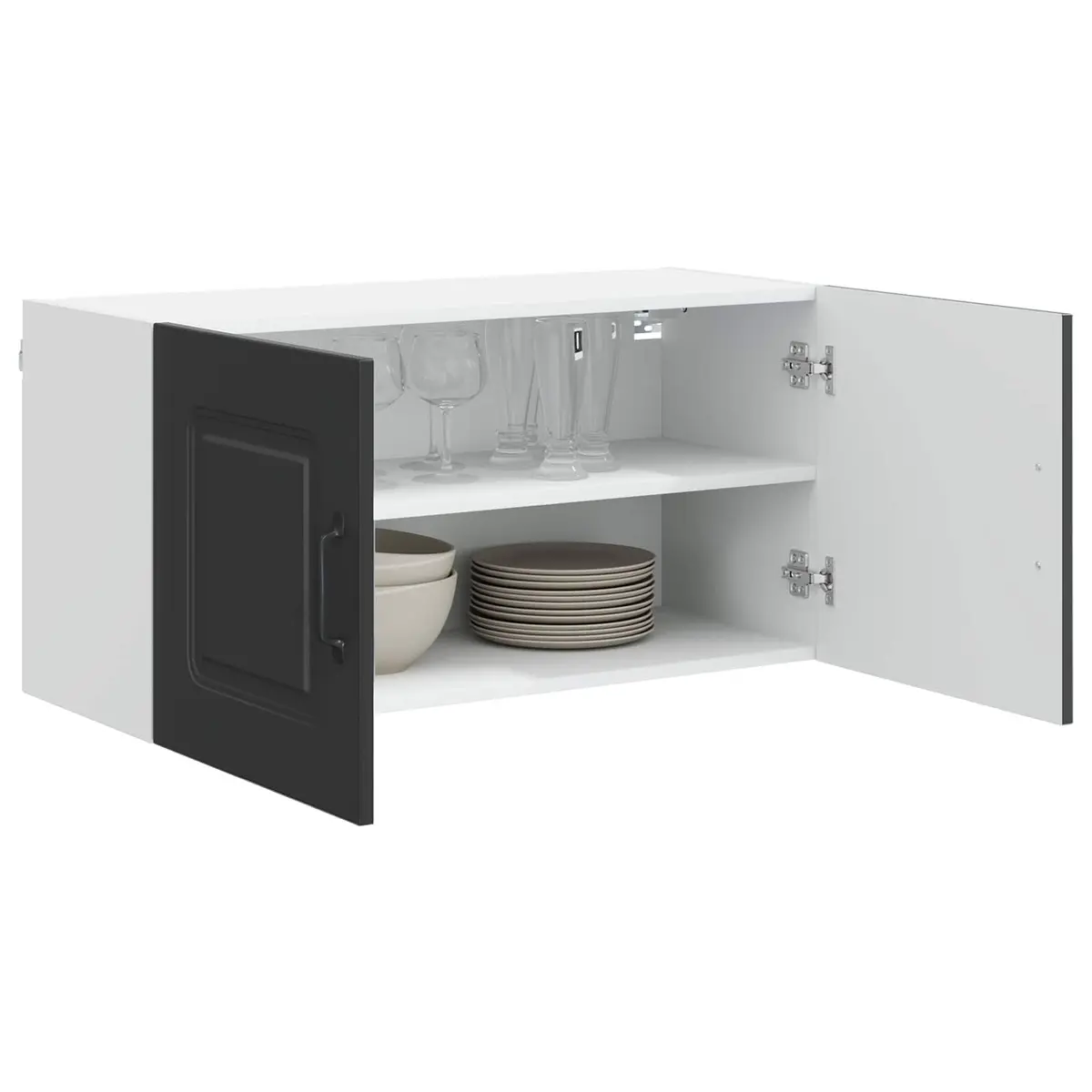 Dishwasher Panel Kitchen Cabinet Engineered Wood 80 x 31 x 40 cm Black