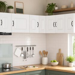 Practical Kitchen Cabinet in High Gloss White Finish