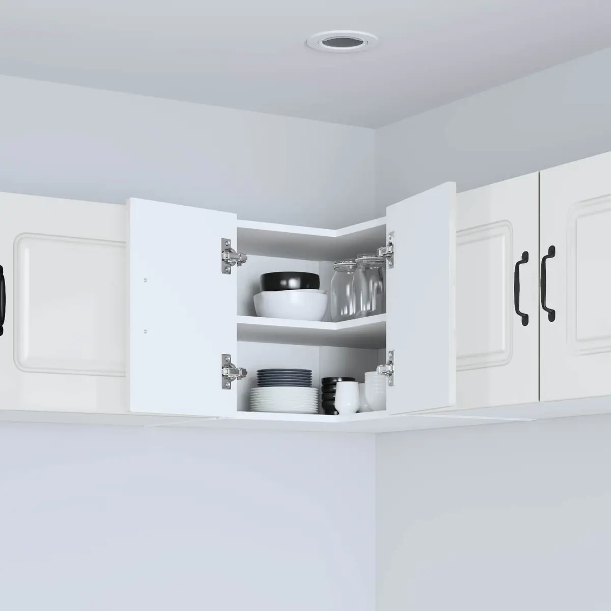 Dishwasher Panel Kitchen Cabinet Engineered Wood 57 x 57 x 40 cm High Gloss White