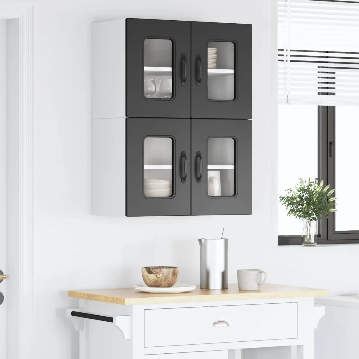 Dishwasher Kitchen Cabinet Panel Engineered Wood 60 x 31 x 40 cm Black
