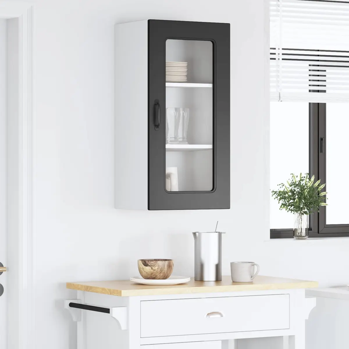 Dishwasher Panel Kitchen Cabinet Engineered Wood 40 x 31 x 80 cm Black