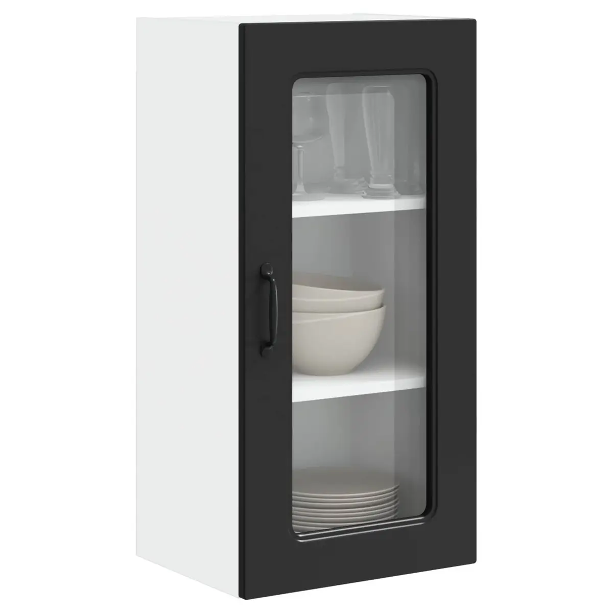 Kitchen Cabinet Engineered Wood 40x31x80cm Black Storage Unit
