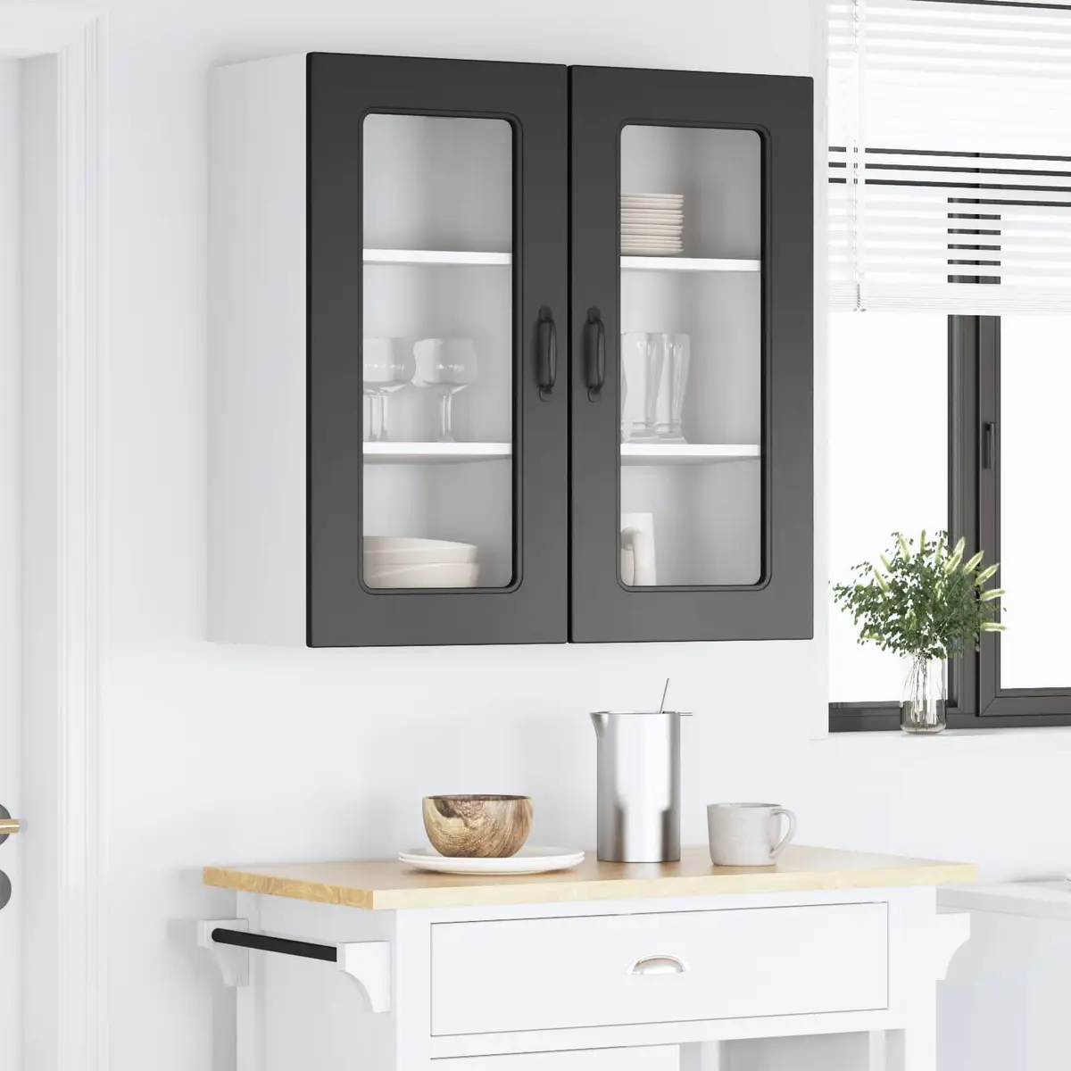 Kitchen Cabinet Engineered Wood 40x31x80cm Black Storage Unit
