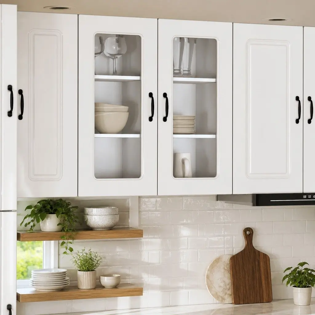 Dishwasher Front Panel Engineered Wood White High Gloss Finish Kitchen Cabinet Door