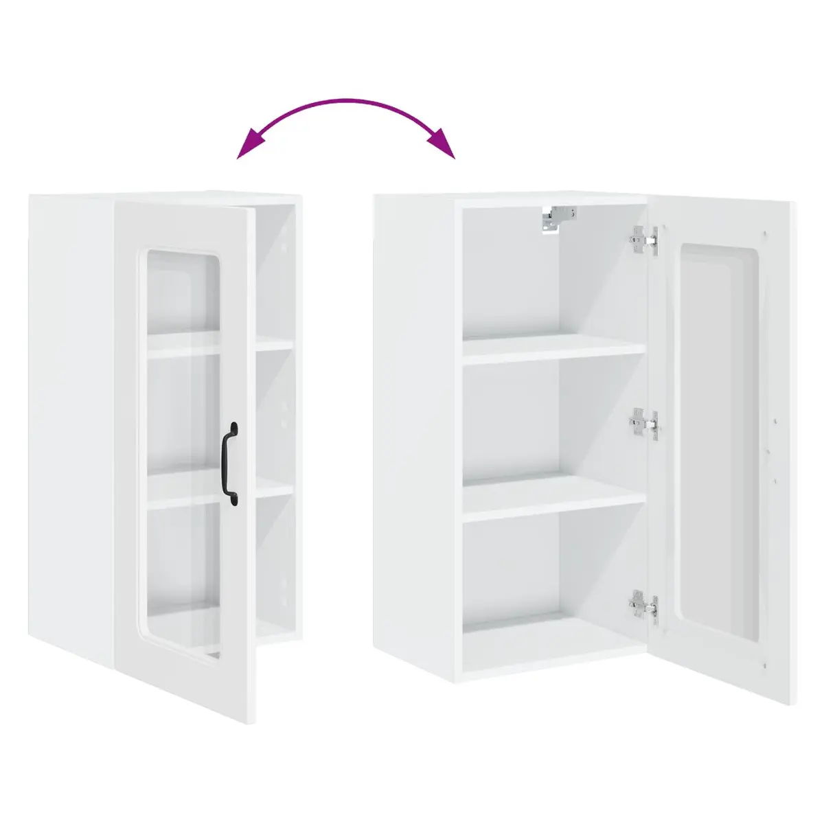 Dishwasher Front Panel Engineered Wood White High Gloss Finish Kitchen Cabinet Door