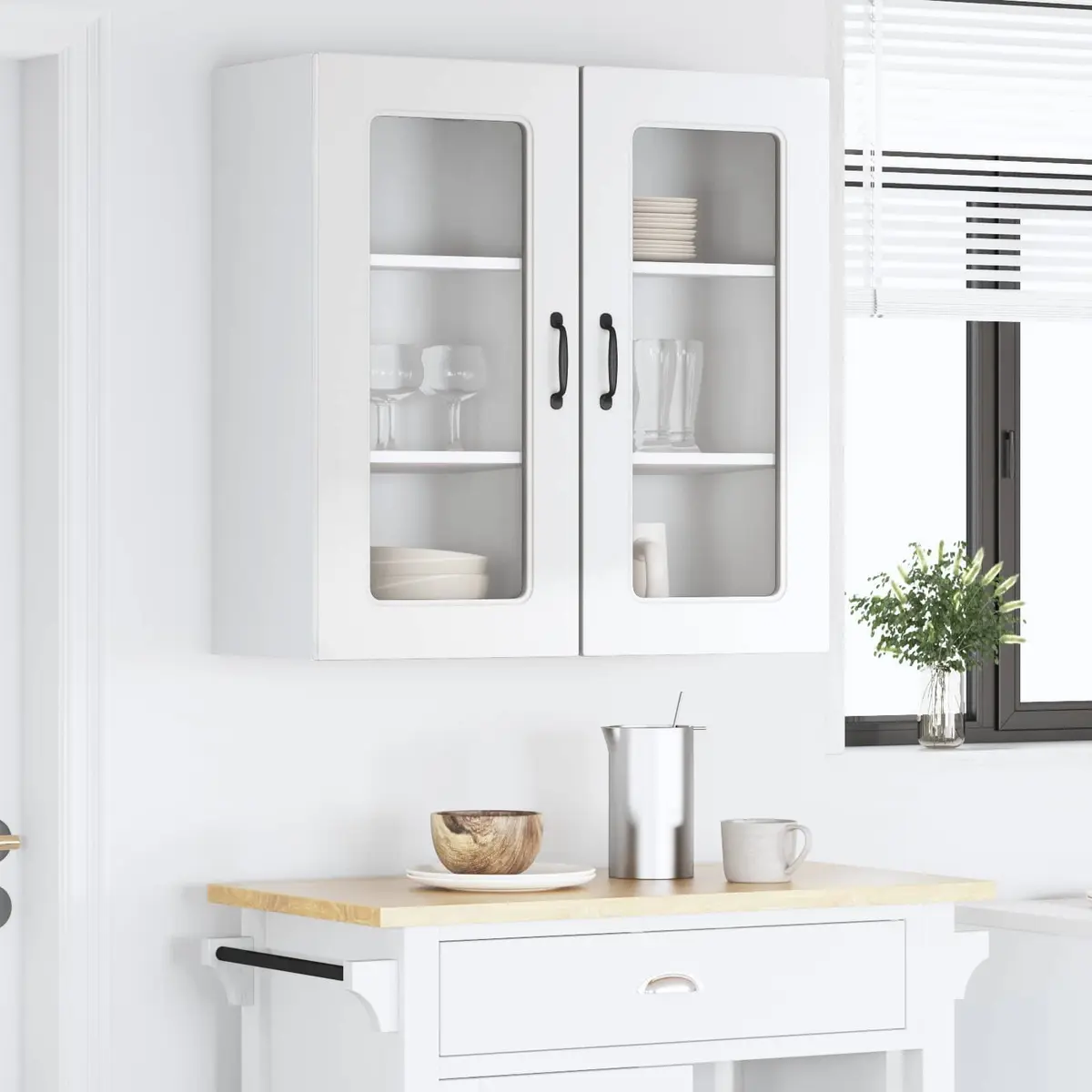 Dishwasher Front Panel Engineered Wood White High Gloss Finish Kitchen Cabinet Door