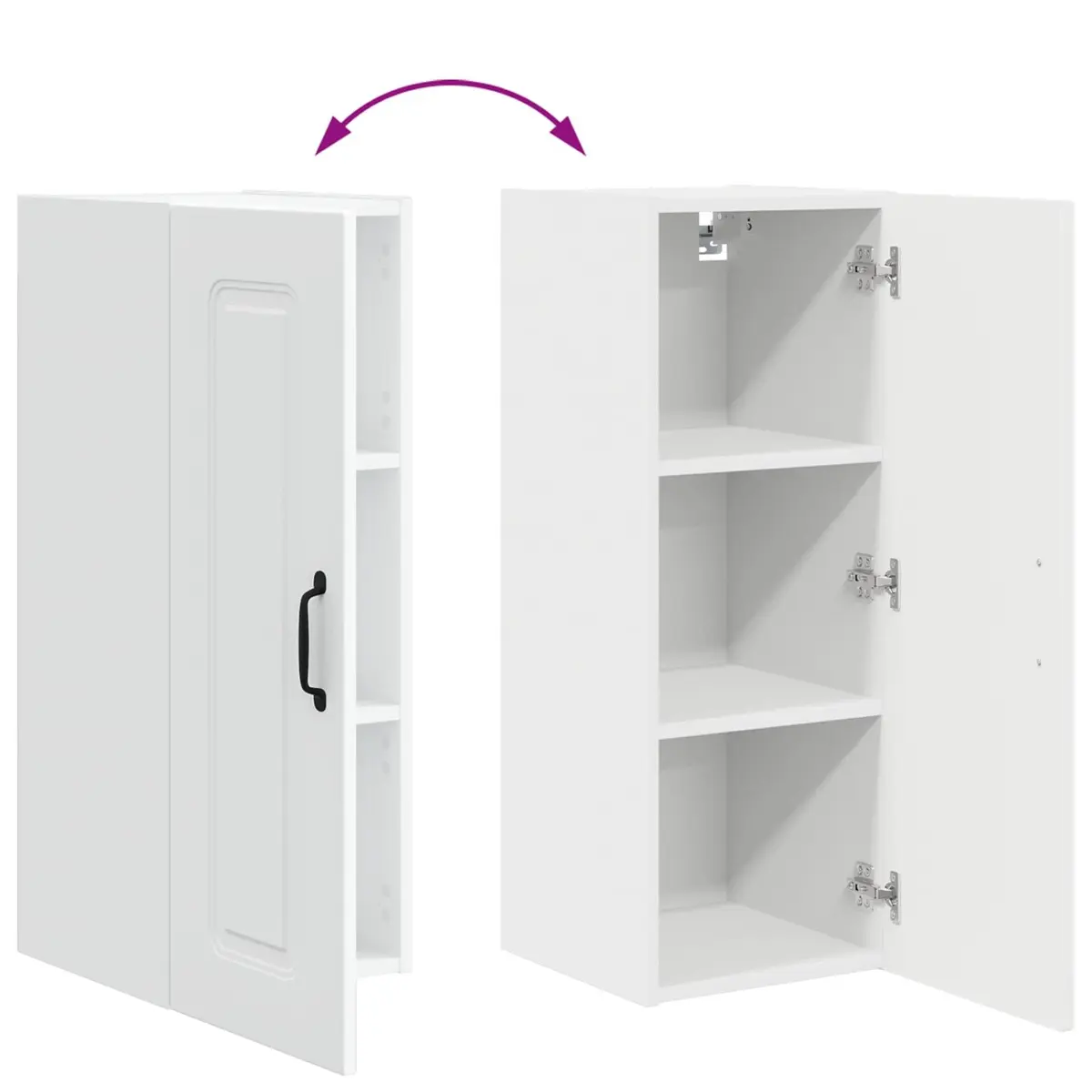 White Kitchen Cabinet for Organized Spaces, 30x31x80cm