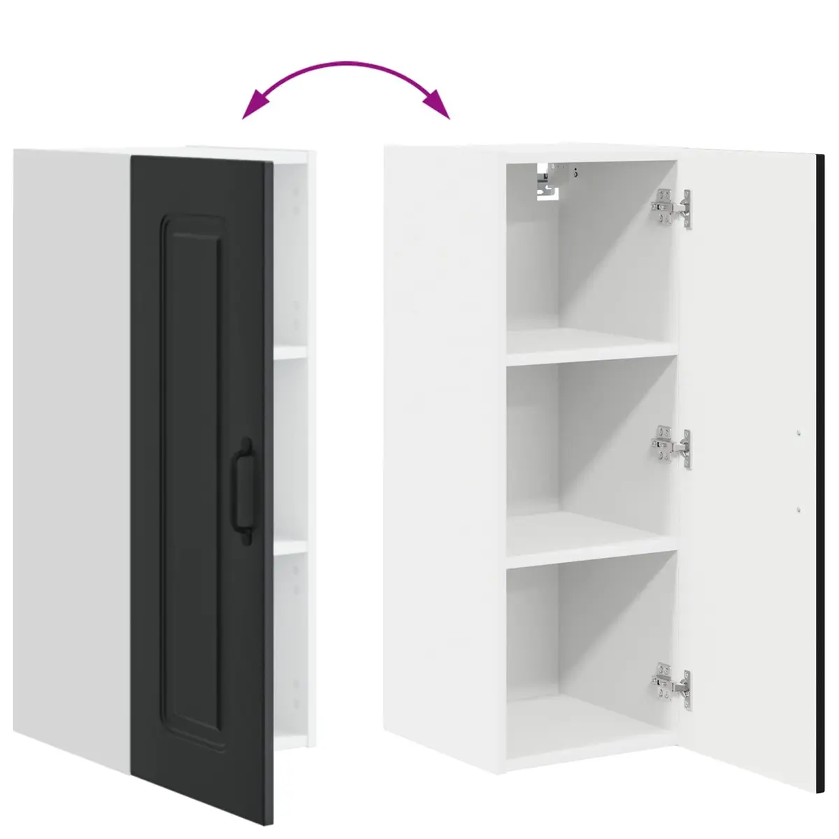 Dishwasher Panel Engineered Wood Kitchen Cabinet Black 30 x 31 x 80 cm