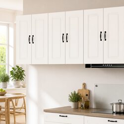 Functional Kitchen Cabinet with High Gloss White Finish