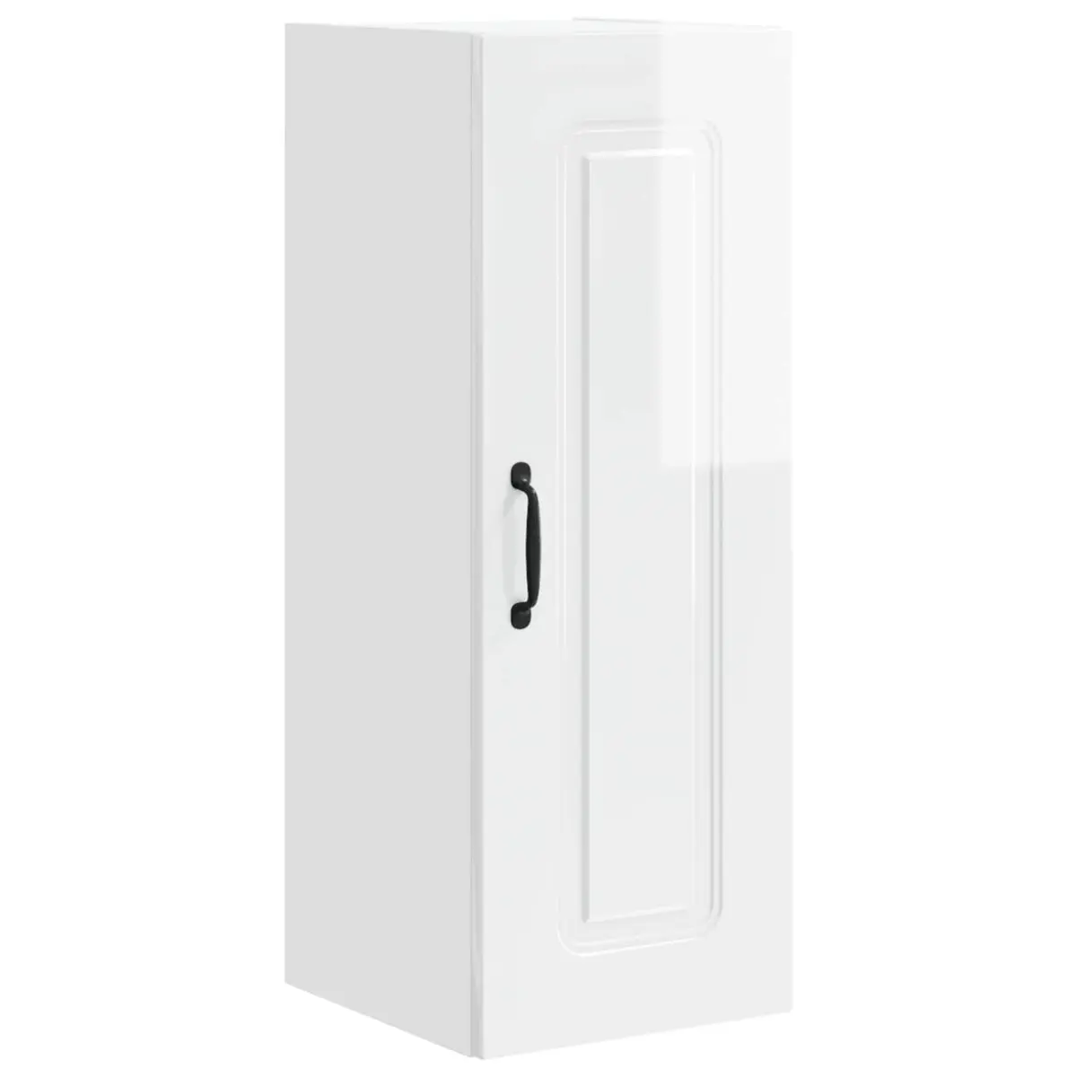 Kitchen Cabinet with High Gloss White Finish