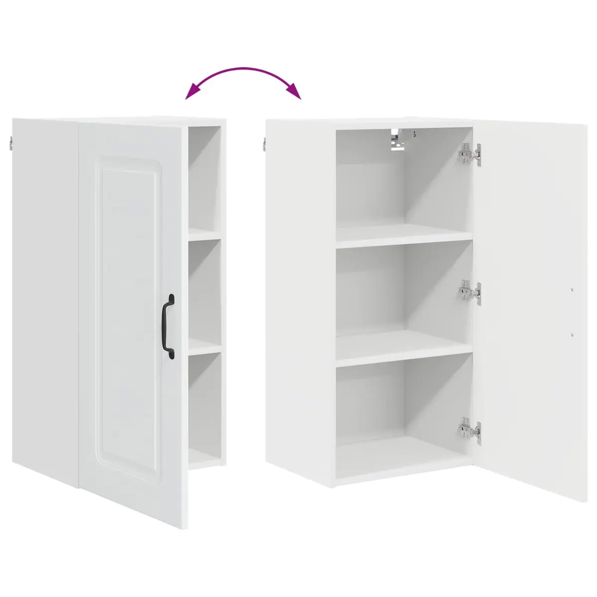 Kitchen Cabinet Engineered Wood 40 x 31 x 80 High Gloss White