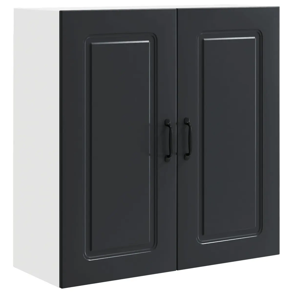 Kitchen Cabinet Black Engineered Wood 80x31x80cm Storage Unit with Clean Lines