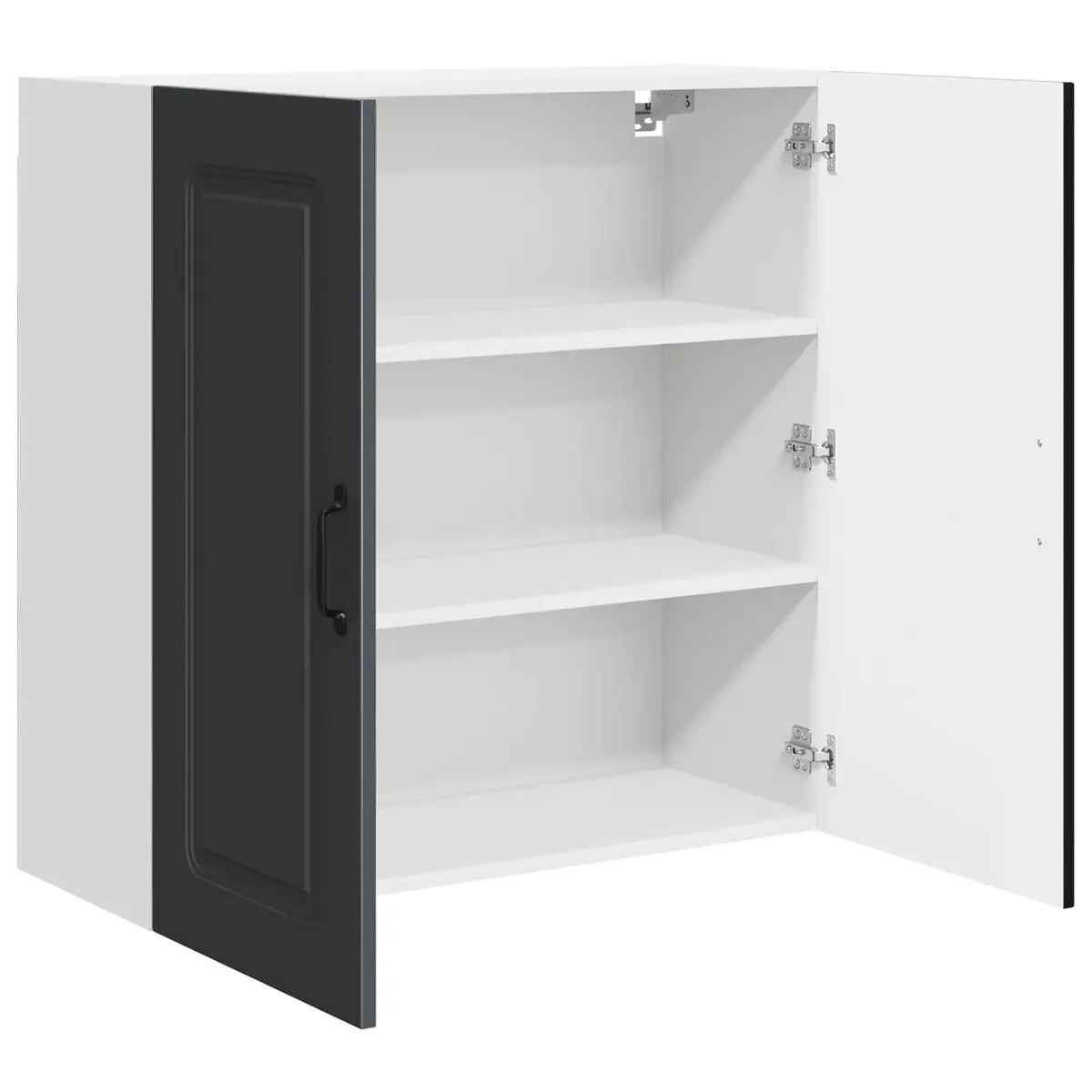 Kitchen Cabinet Black Engineered Wood 80x31x80cm Storage Unit with Clean Lines