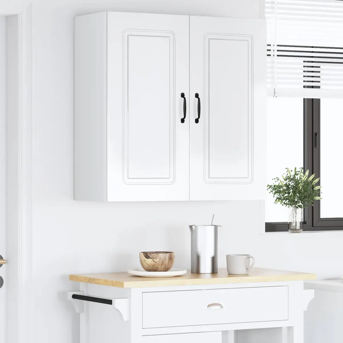 Dishwasher Panel Kitchen Cabinet High Gloss White Storage Cupboard 80x31x80cm