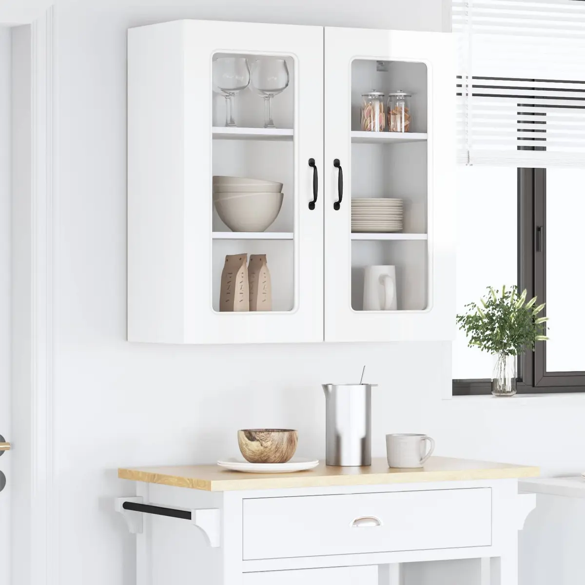 Dishwasher Cover Cabinet Door High Gloss White 80cm x 31cm x 80cm Kitchen Panel
