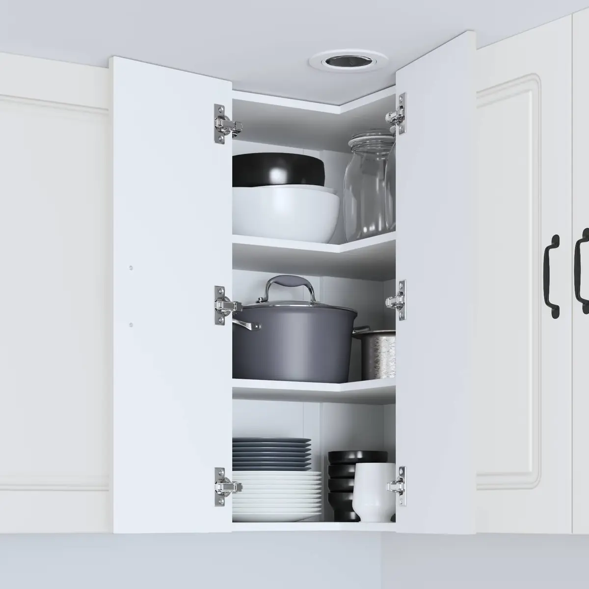 White Dishwasher Panel Kitchen Cabinet Engineered Wood Storage Cupboard