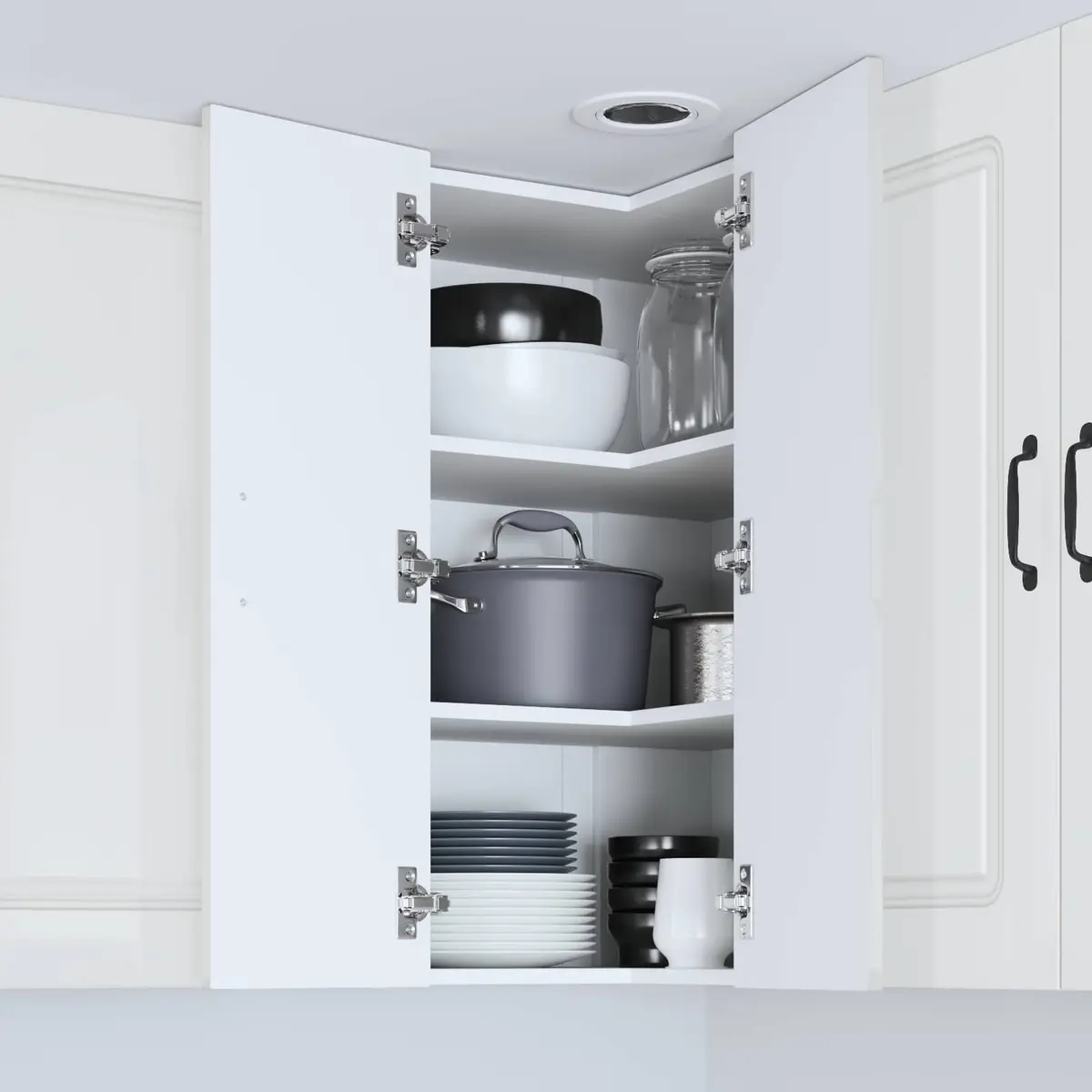 Kitchen Cabinet Engineered Wood High Gloss White 57 x 57 x 80 cm