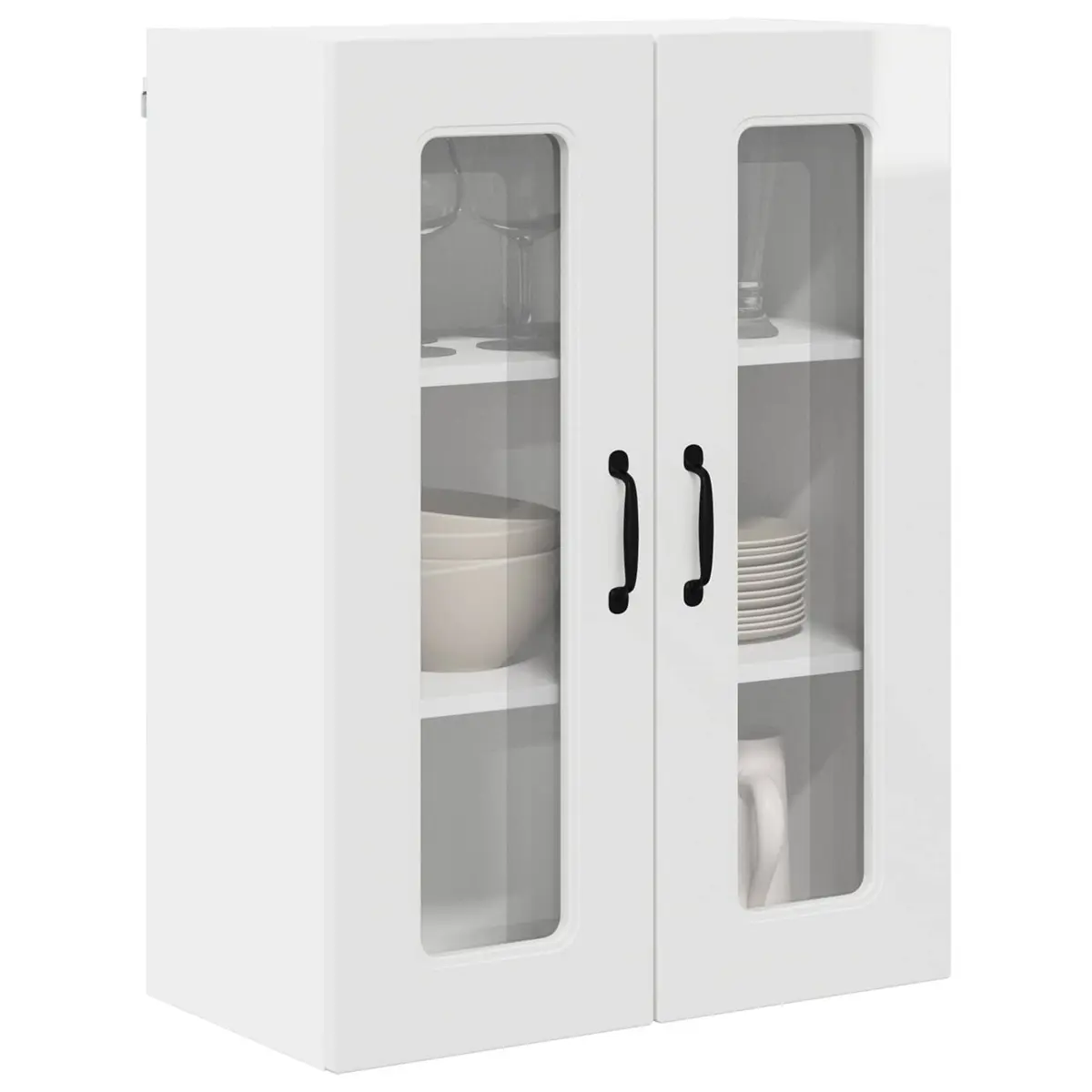 Kitchen Cabinet Engineered Wood High Gloss White 60 x 31 x 80 cm