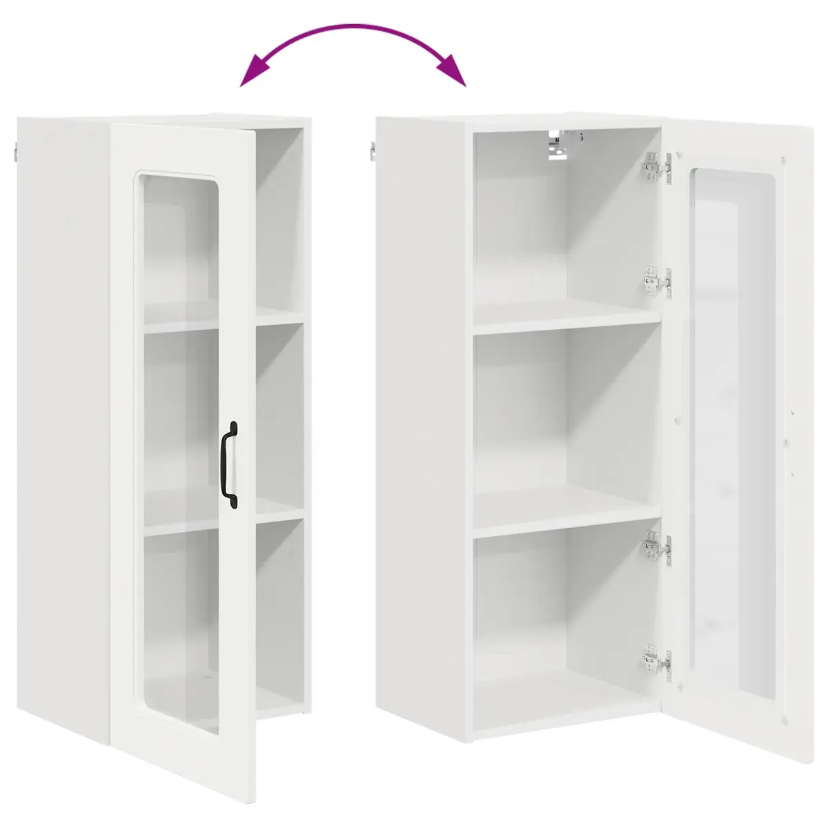 White Engineered Wood Kitchen Cabinet for Storage