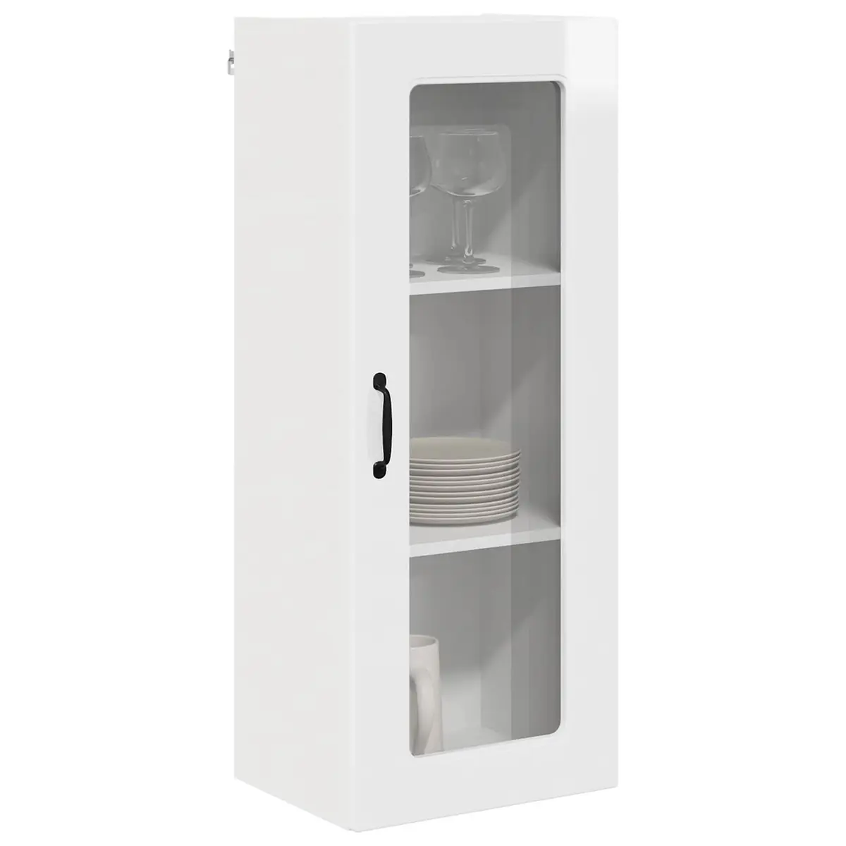 Kitchen Dishwasher Panel Cabinet High Gloss White Storage Organiser 40x31x100cm