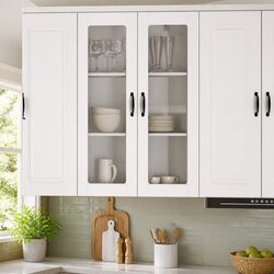 Functional White Kitchen Cabinet for Everyday Use, 80x31x100cm