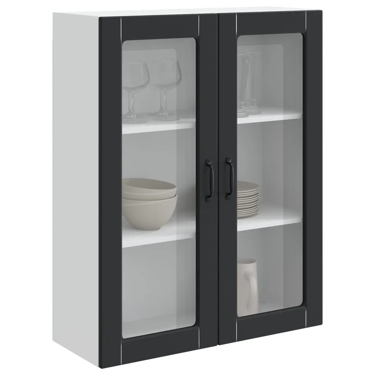 Dishwasher Panel Kitchen Cabinet Black Engineered Wood Storage 80x31x100cm