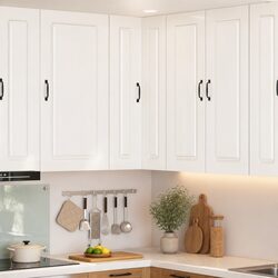 Compact High Gloss White Kitchen Cabinet for Storage