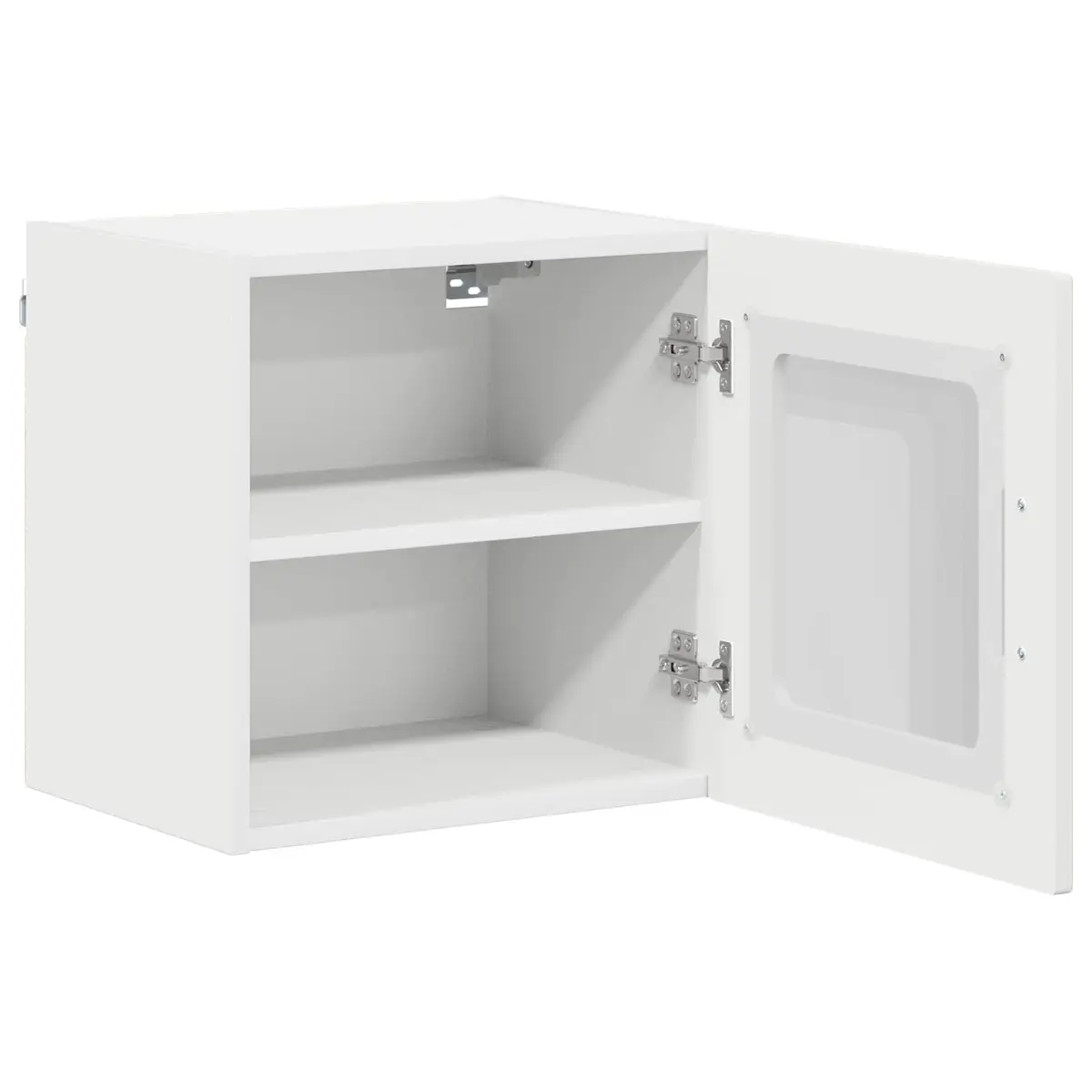 Wall Glass Cabinet Engineered Wood 40x31x40cm White Modern