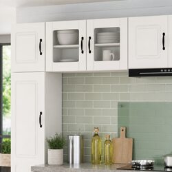 Practical Wall Glass Cabinet for Kitchen Organization
