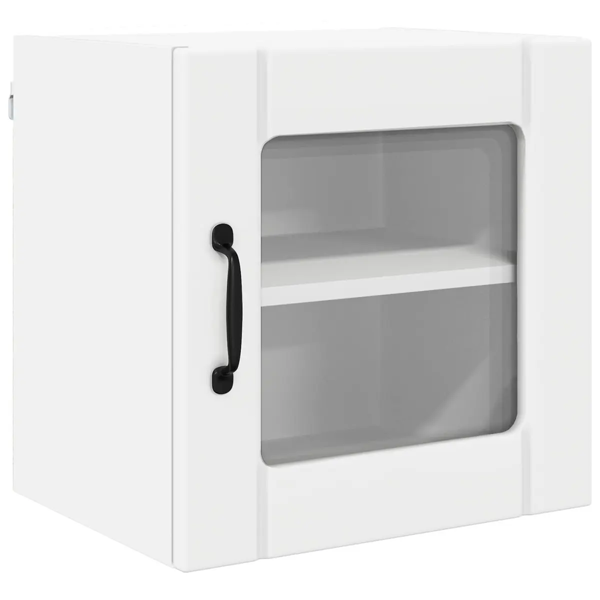 Wall Glass Cabinet White Kitchen Storage 40 x 31 x 40 cm Modern Design 2 Pieces