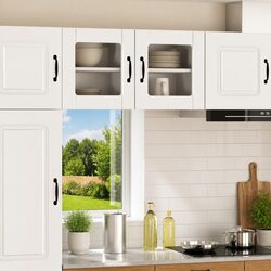 Practical High Gloss White Wall Cabinet for Your Kitchen
