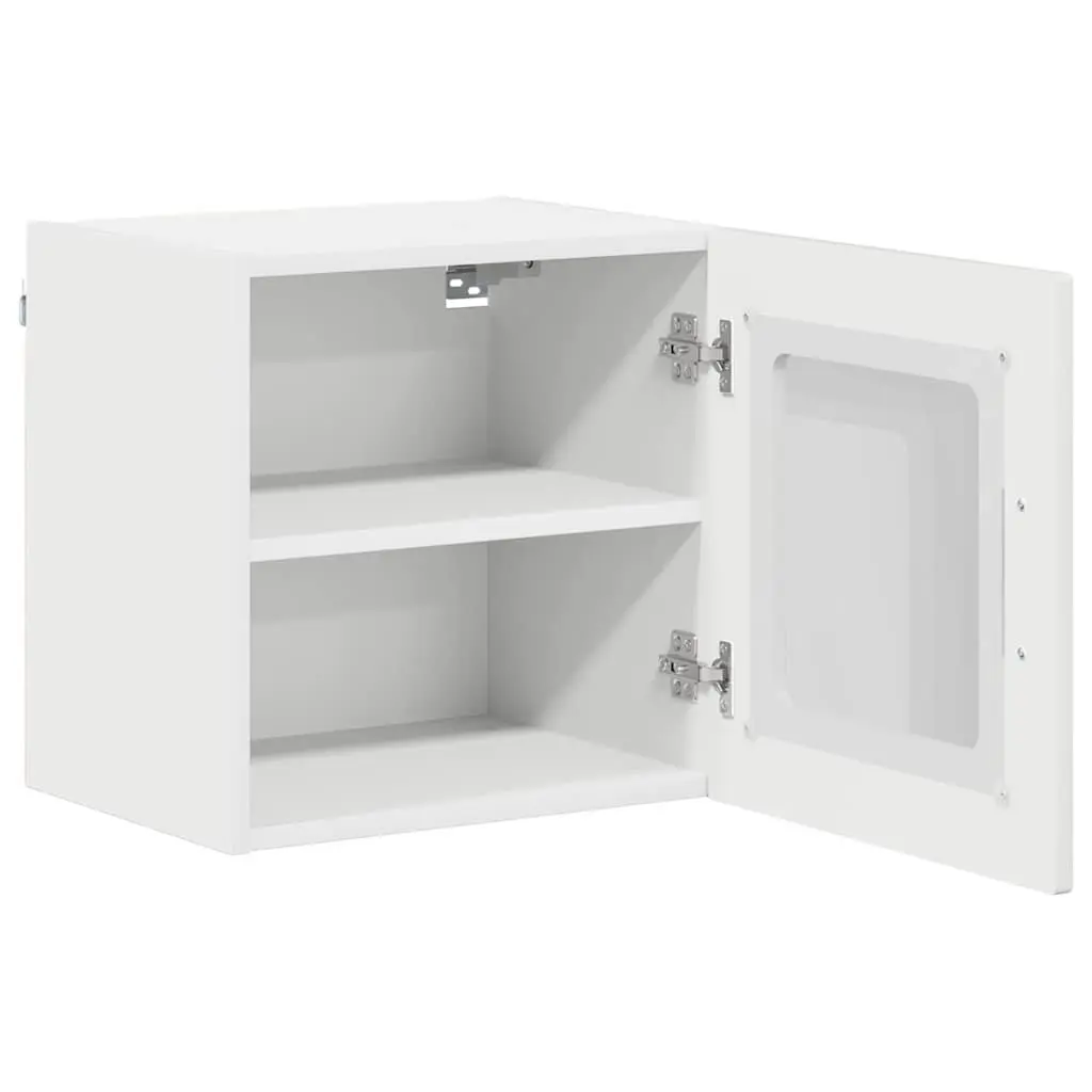Wall Glass Cabinet High Gloss White Kitchen Storage Unit 40 x 31 x 40 cm 2 Pcs
