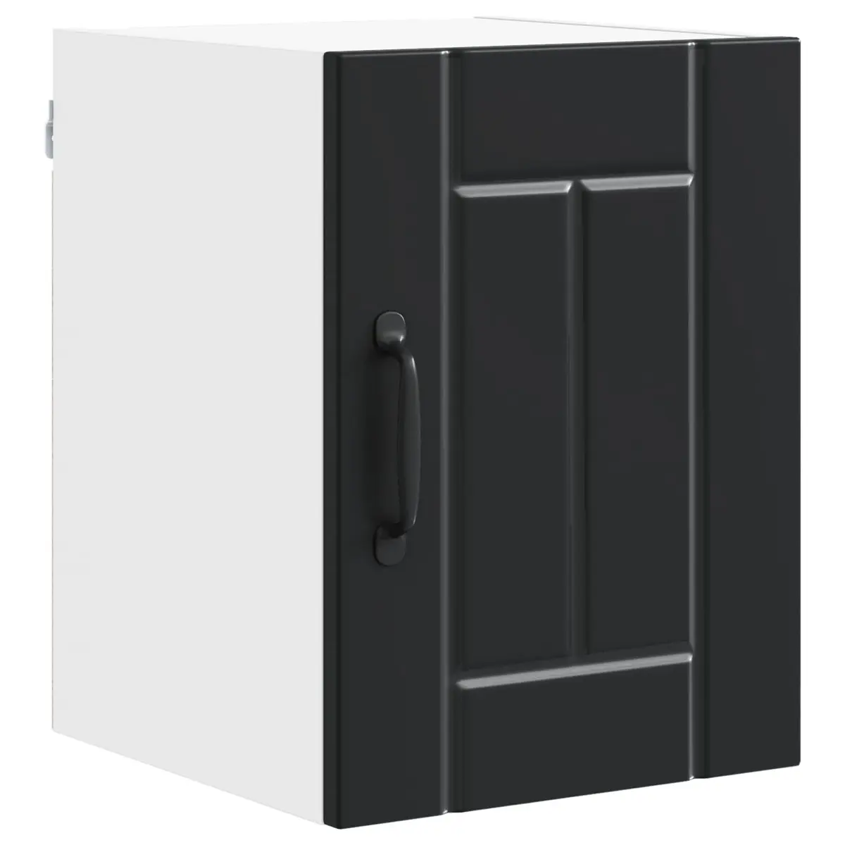 Black Engineered Wood Wall Cabinet Rectangular Kitchen Dishwasher Panel Storage