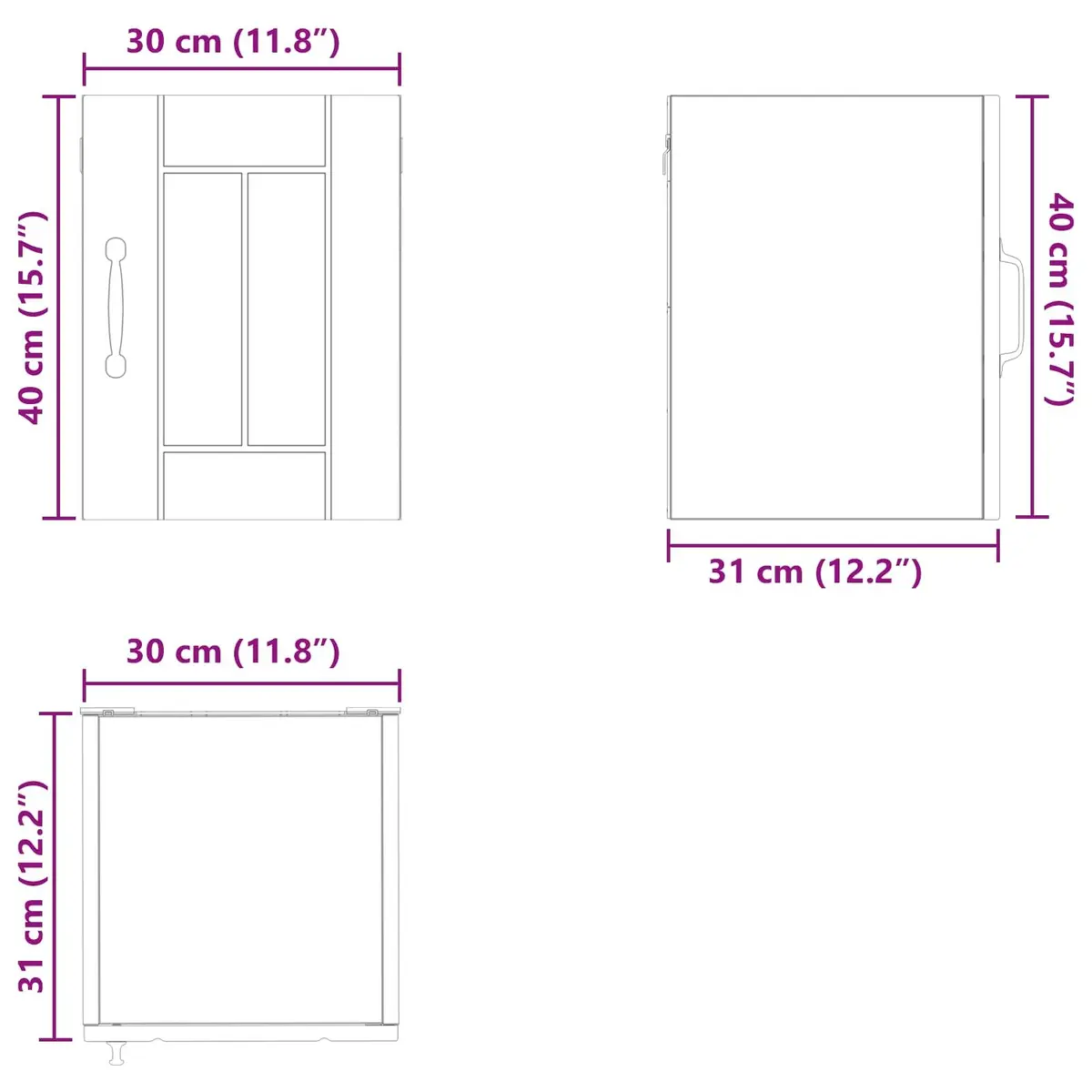 Black Engineered Wood Wall Cabinet Rectangular Kitchen Dishwasher Panel Storage