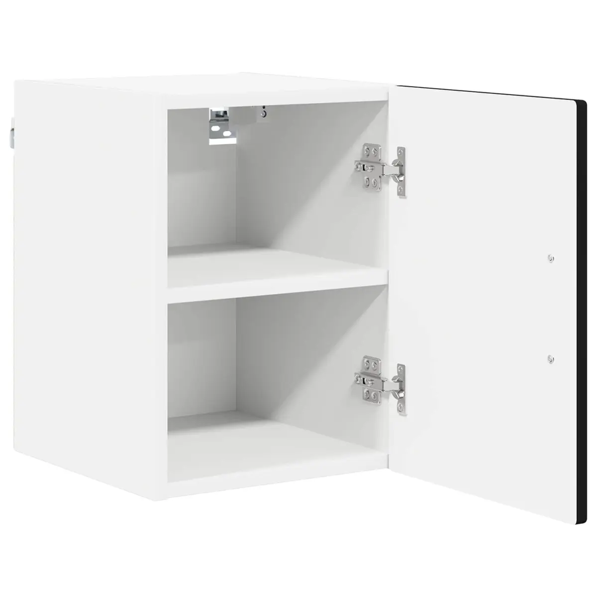 Black Engineered Wood Wall Cabinet Rectangular Kitchen Dishwasher Panel Storage