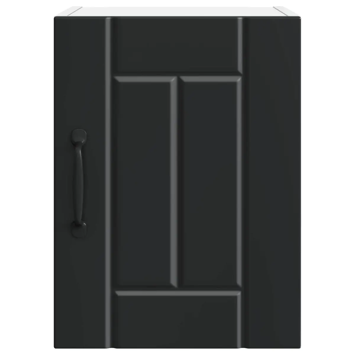 Black Engineered Wood Wall Cabinet Rectangular Kitchen Dishwasher Panel Storage