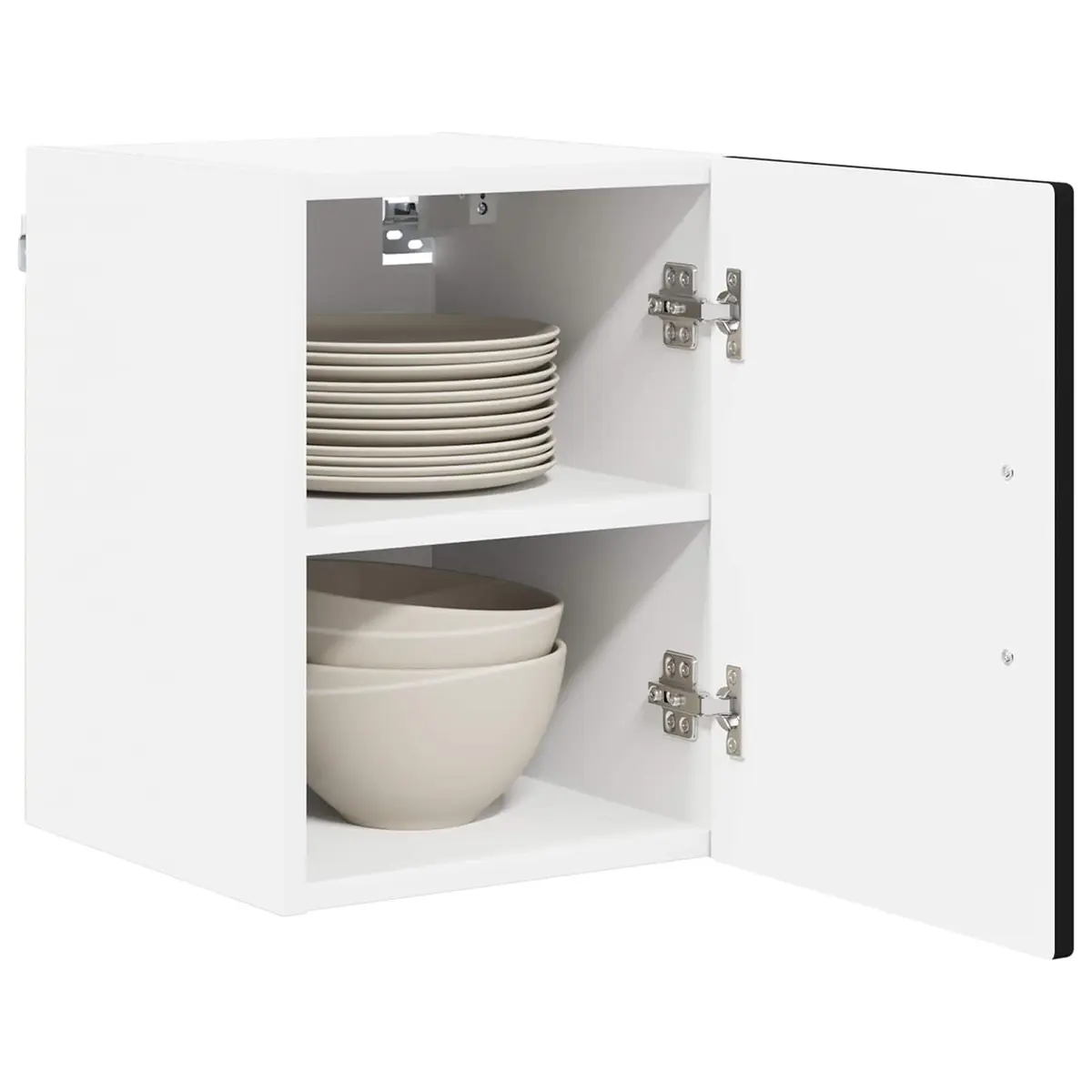 Wall Cabinet Storage Unit Engineered Wood 30 x 31 x 40 cm Black