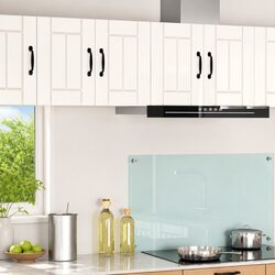 Functional Wall Cabinets for Modern Kitchens in High Gloss White