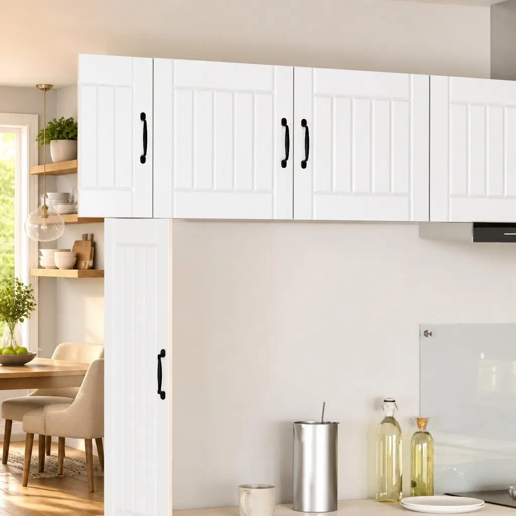 Kitchen Storage Unit Engineered Wood White 40cm x 31cm x 50cm Wall-Mounted Set of 2