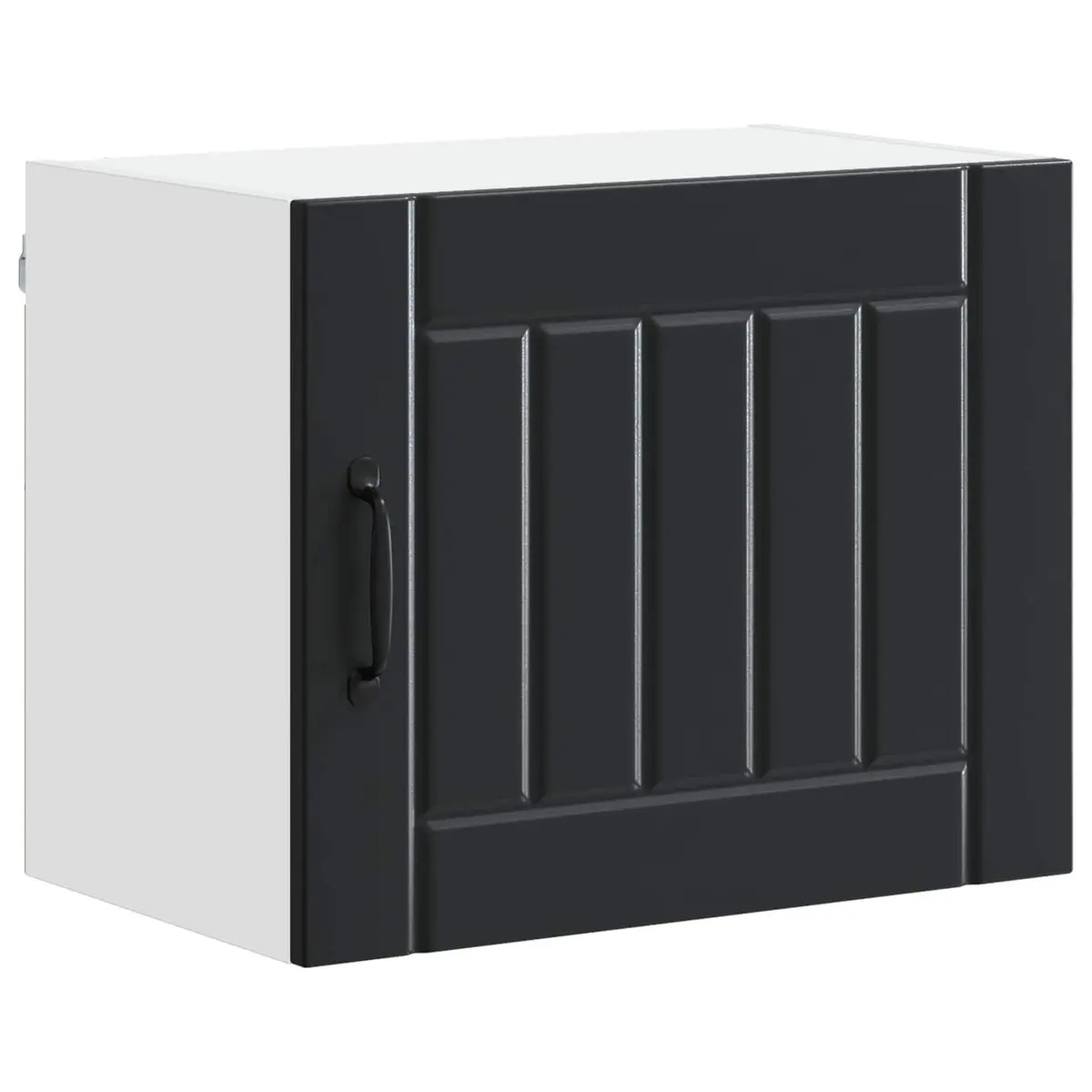 Kitchen Storage Cabinets Set of 2 Engineered Wood Black 50 x 31 x 40 cm