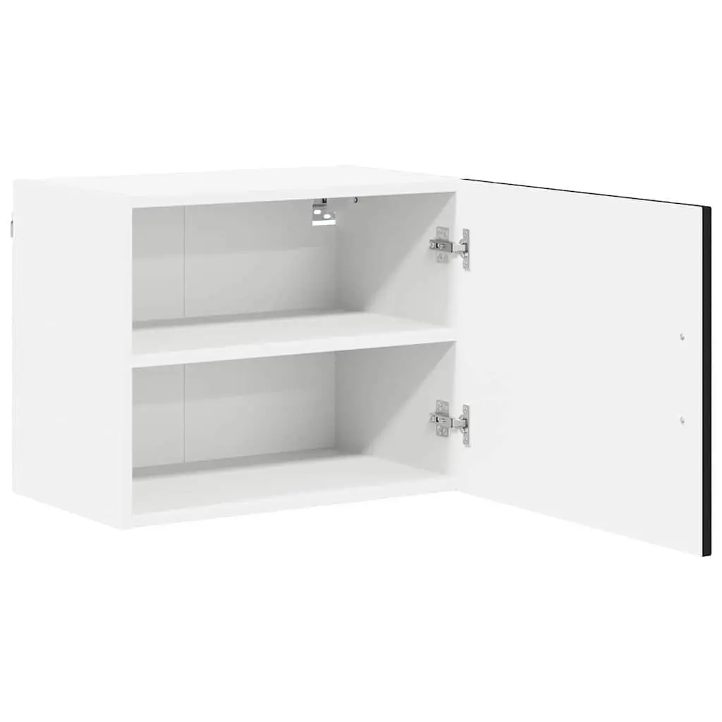 Kitchen Storage Cabinets Set of 2 Engineered Wood Black 50 x 31 x 40 cm