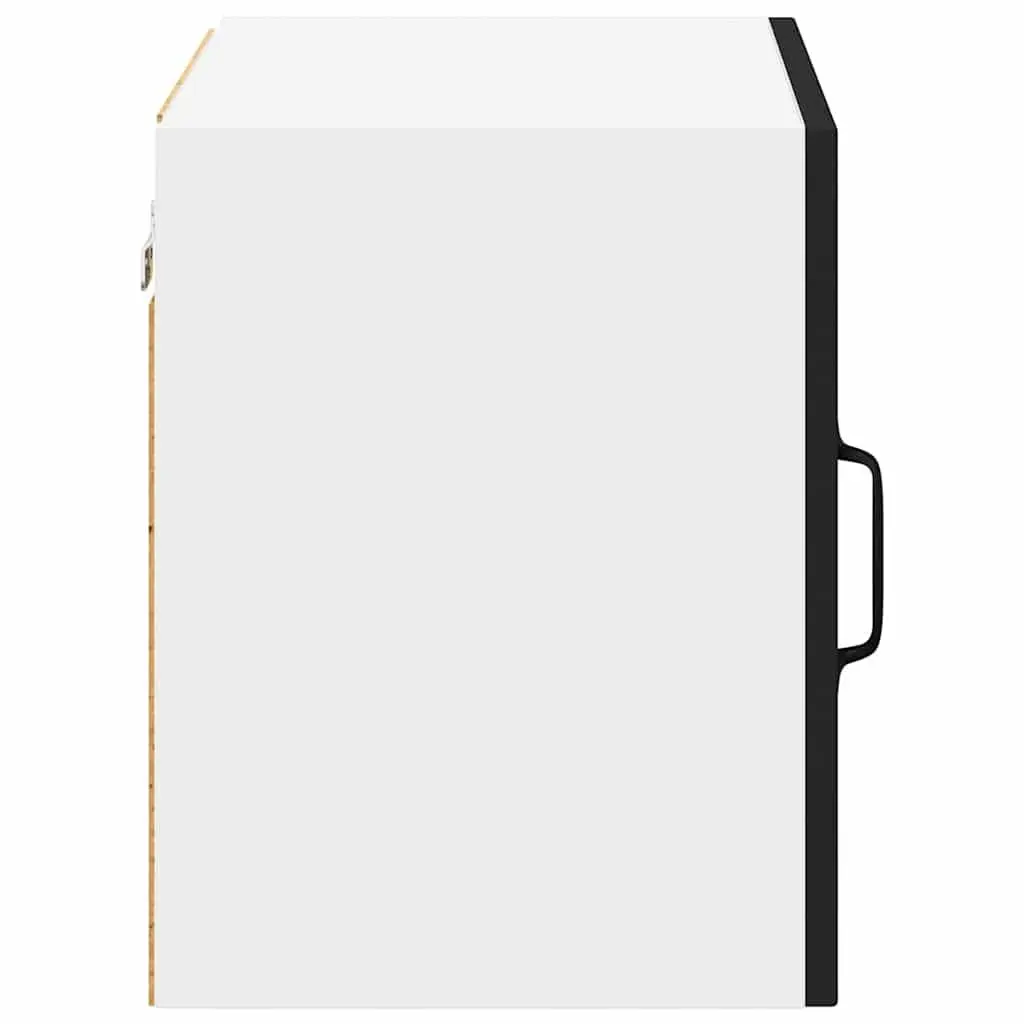 Kitchen Storage Cabinets Set of 2 Engineered Wood Black 50 x 31 x 40 cm