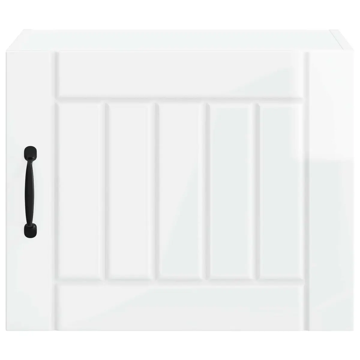 Wall Cabinet with Dishwasher Panel High Gloss White Engineered Wood Kitchen