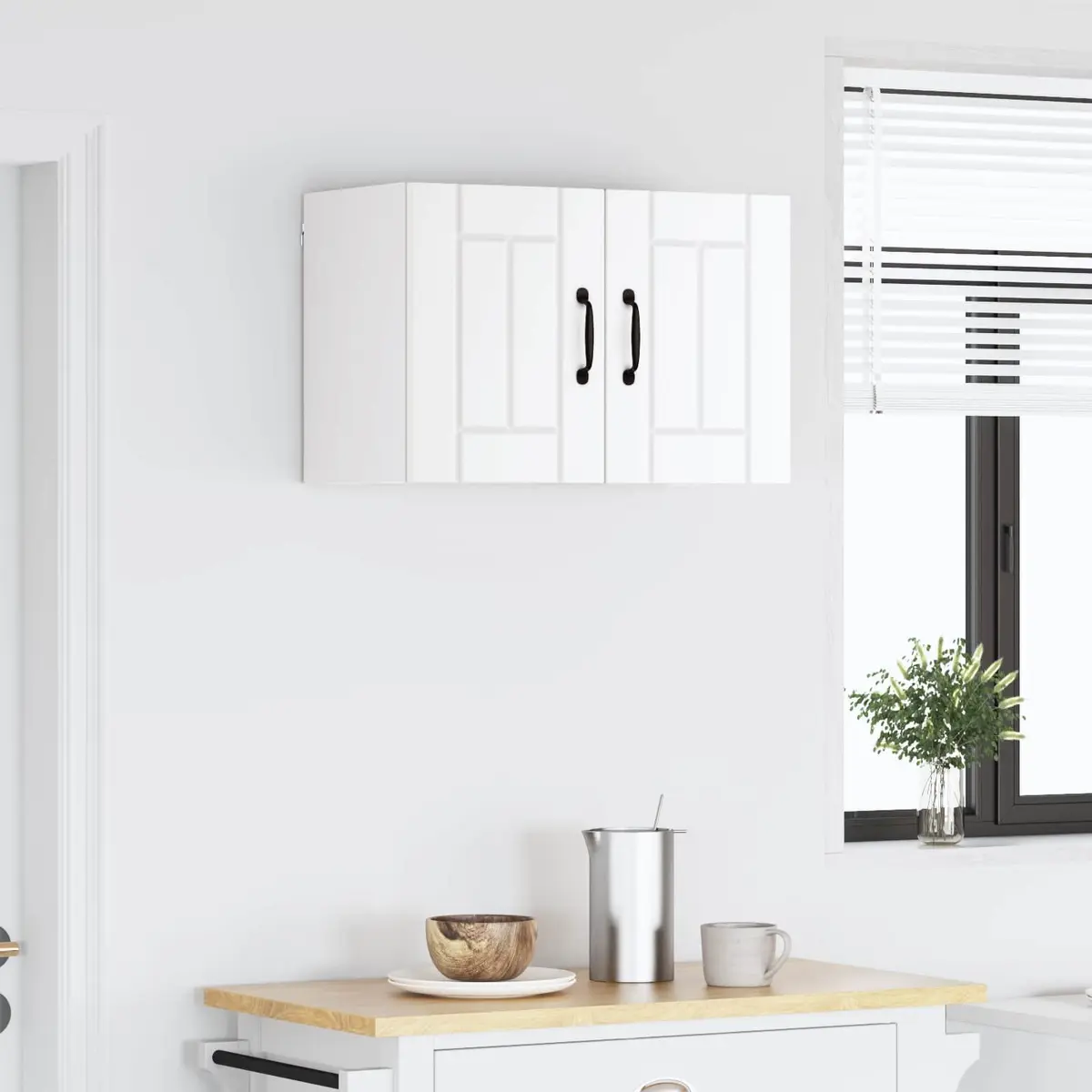 Kitchen Cabinet Engineered Wood 60 x 31 x 40 cm White Modern Wall Storage