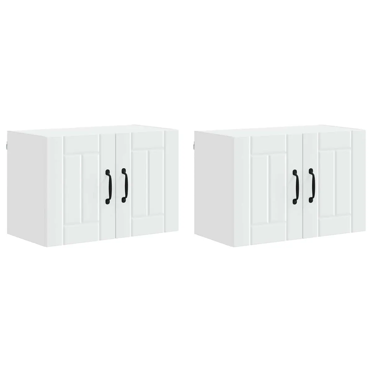 Wall Cabinet White Kitchen Storage Cupboard Engineered Wood 60x31x40cm 2 Pieces