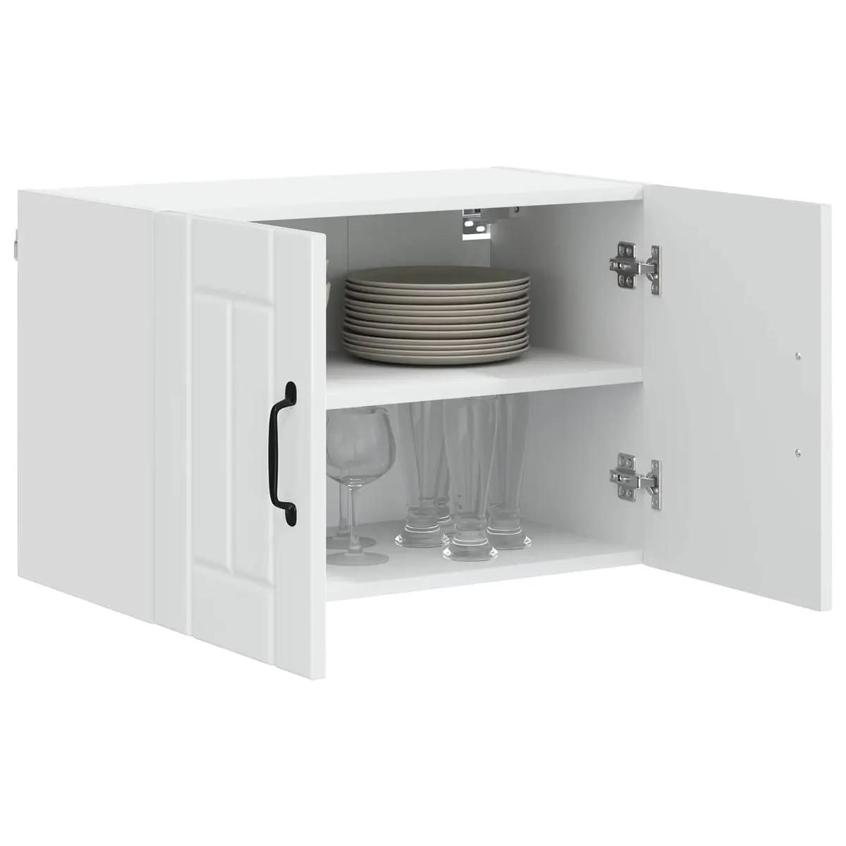 Wall Cabinet Engineered Wood 60x31x40cm High Gloss White Set of 2