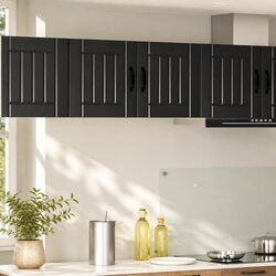 Practical Black Wall Cabinet for Indoor Storage: 80 x 31 x 40 cm