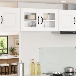 Functional Wall Glass Cabinet for Diverse Kitchen Spaces