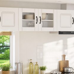 Practical High Gloss White Wall Cabinet for Everyday Use
